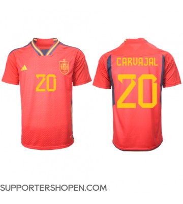 Spanien Daniel Carvajal #20 Hemma Matchtröja VM 2022 Kortärmad